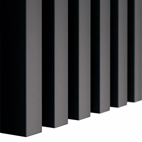 KLEMP CLASSIC Lamellenwand aus MDF 30x40 mm, vertikale oder horizontale Decken- oder Wandverkleidung, Holzpaneele für Wand und Decke, für Flur, Schlaf- oder Wohnzi mmer 17er-set Schwarz Matt
