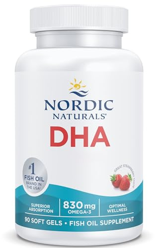 Nordic Naturals, DHA, 90 glutenfreie Softgels, 830mg DHA je Dosis, Sojafrei, GMO frei, Erdbeergeschmack
