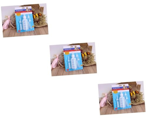 Beavorty 3pcs Pet Nursing Kit Feeding Bottle Puppies Kittens Small Animals Food-grade Materials Cleaning Brush for Newborn