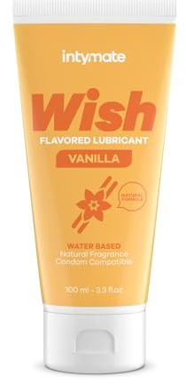 INTIMATELINE | Intymate Wish Vanilla Gleitgel Vanillegeschmack 100 ml | Auf Wasserbasis, fördert die Gleitfähigkeit, organische Formulierung