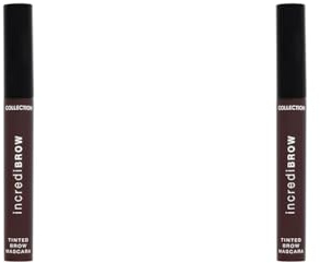 Collection Cosmetics Incredibrow Tinted Mascara, Fast Drying Formula, 8ml, Dark Brunette (Pack of 2)