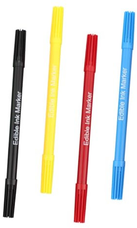 OFFSCH 4pcs Pens for Adults Baking Coloring Markers Thin and Wide Tips for Baking and Cake Decorating