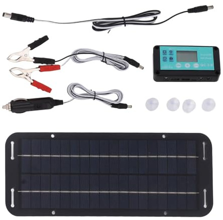 Titolare del caricabatterie per auto solare, caricabatterie per auto 'auto, batteria di energia portatile per -car 20 W 12 V/24 V, pannelli solari per
