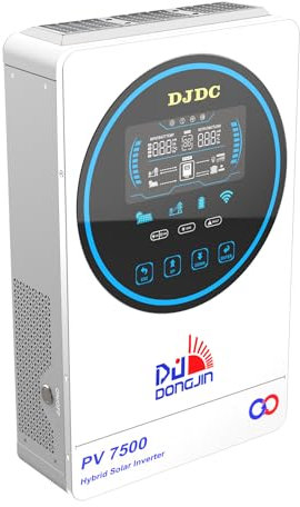 LithiBoost 6500W 48V Hybrid Wechselrichter mit 130A MPPT 230V Reiner Sinus-Wechselrichter Netzunabhängig PV-Eingang 450VDC solar Inverter Für Lithium batterien