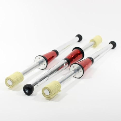 Zeekio Fire Torch Jongling Club Set – Premiumkvalitet – set med 3 (alla röd)