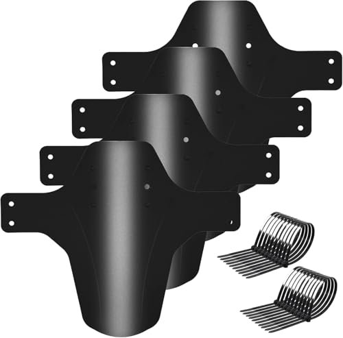 Juego de 2 Guardabarros para Bicicleta MTB, Compatibles con Ruedas De 24, 26, 27.5, 29, En Fibra De Carbono, Ultraligeros Y Flexibles, con Sistema De Anclaje Estable