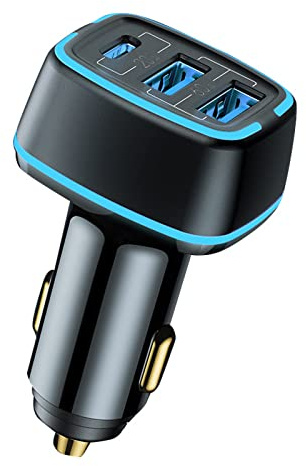 Presa per auto da 12-24 V Porte USB QC3.0 Adattatore di alimentazione rapida di tipo C Adattatore di ricarica rapida Presa di corrente Adattatore di alimentazione per presa per auto