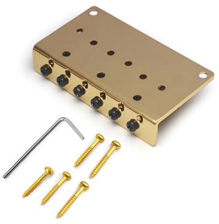 6-saitige E-Bassgitarre, feste Brücke, Doppelk-Legierung, Hardtail-Brücke, geeignet für Playabilitys, verstellbare Saiten-Bass-Gitarre