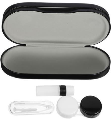 TOYZFRIENDY Estuche para Gafas y Lentes de Contacto Contenedor de Lentes Cosméticos Prueba de Fugas Organizador Portátil para Uso Diario Casa o Viaje