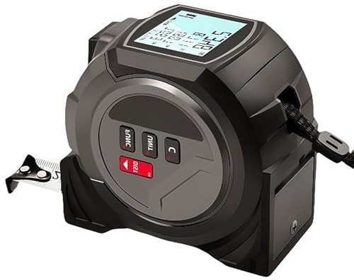 Electronic Laser Tape Measure, 60m Infrared Rangefinder with Crosshairs & Magnetic Head, Backlit Display for Construction/Digital Measurement