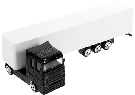 NAMOARLY Mini Inertia Alloy Container Truck Model for Educational Car Model Push-powered Inertial Play Vehicle for Sandbox Dollhouse and Role-playing Fun
