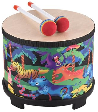 Strumento a percussione tamburo pavimento da 8 pollici Bongo Tamburi con 2 mazze per musicale regalo di compleanno