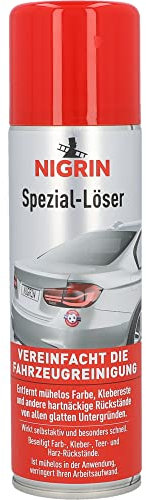 NIGRIN Speziallöser zum einfachen und mühelosen Entfernen von Farben, Etiketten, Aufklebern, Teer und Harz von glatten Untergründen, frei von Schleifmitteln, 300 ml