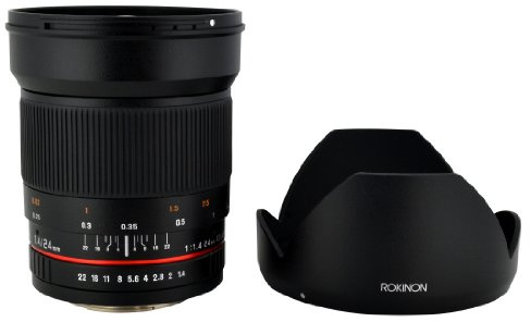 Rokinon 24mm F1.4 ED AS IF UMC Wide Angle Lens for Sony E-Mount (NEX) Cameras (RK24M-E)