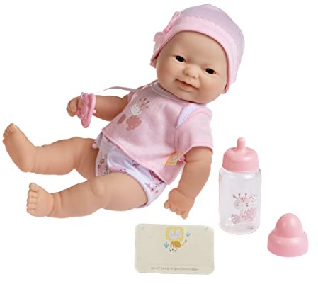JC Toys - La Newborn Nursery | 7 Piece Doll Gift Set | 12 Life-Like Asian Doll with Accessories | Purple | Ages 2+ (18346)