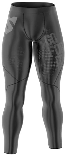 SMMASH Invisible Sport Långa Leggings för Män, Herr Kompression Löpning Leggings, Träning sporttights, funktionsunderbyxor, Gym, OCR, Andas och Lätt, Antibakteriellt Material, Tillverkad i EU (XXL)
