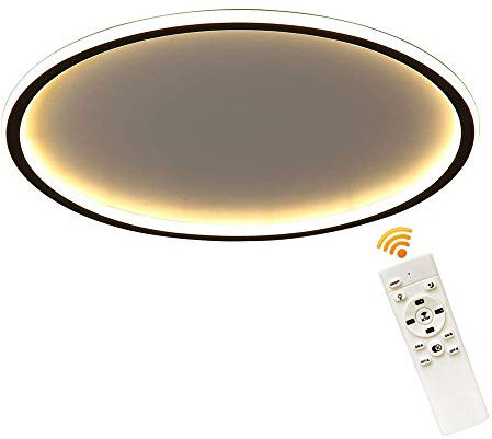 45W 3600lm LED Deckenleuchte Moderne Mode Hause Wohnzimmerlampe Runde Ring Leuchte Deckenlampe Metall Acryl Beleuchtung Kreative Schlafzimmer Arbeitszimmer Deckenbeleuchtung,60cm,Dimmable(3000K~6500K)