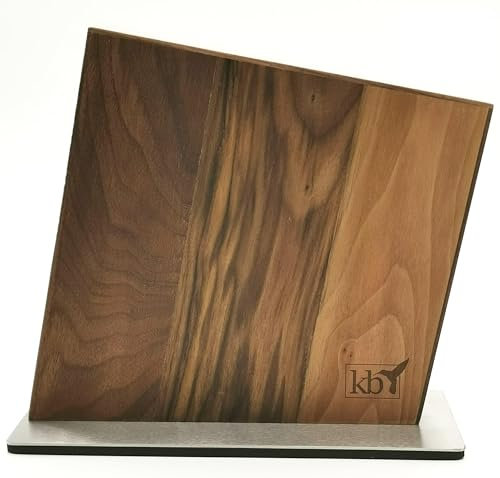 Magnetischer Messerblock ohne Messer aus Walnussholz - Beschichtung ausschließlich mit natürlichem Walnuss-Öl