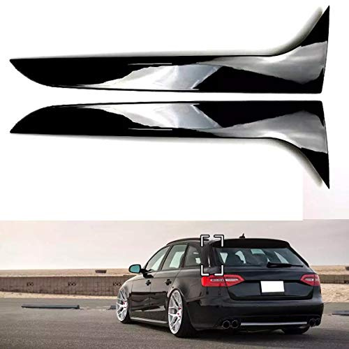 Glanz Schwarz Hinten Fenster Seite Spoiler Flügel Für Audi A4 B8 Allroad Avant 2009 2010 2011 2012-2016 Auto-Styling Auto Zubehör
