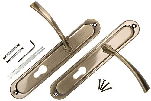 KOTARBAU® Poignée de porte 90 mm PZ plaque longue Patina universelle moderne