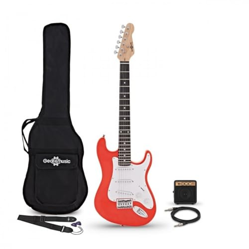 3/4 E-Gitarre LA Miniamp Pack Rot