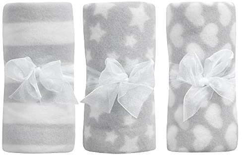 Undercover 3 Pack Baby Blanket 19C238 Grey Set (1xEach)