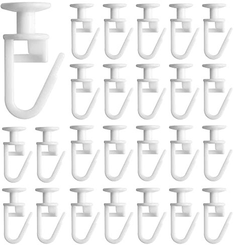 100 Pezzi Cursori per Tende Gancio per Binario Tende Ganci per Tende Scorrevoli per Binario Curtain Glider Hooks per Binari per Tende Con Diametro Interno Del Binario Superiore a 11mm