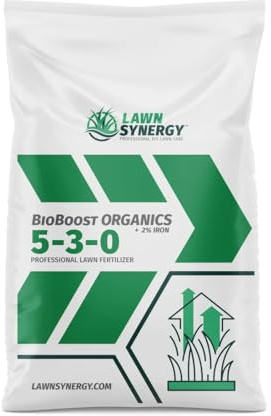 BioBoost Lawn Fertilizer 5-3-0 Organics with 2% Iron - 50 lbs.