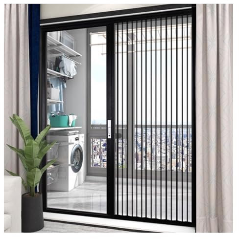 Schiebetür Falttür falttüren innentüren 76'' 78'' 80'' 84'' hohe transparente Falttür, isolierte Faltschiebetür für Küche und Bad/einziehbare Innentüren mit Acrylplatten, Falttüren für Trennen von Räu
