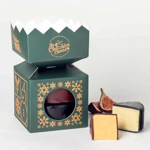 Christmas Cheese Selection Gift Set Duo | Christmas Cheese Gift filled with 2 Waxed Cheeses, in festive Cracker Gift Box | Cheshire Cheese Company | A delicious Stocking Filler and Secret Santa gift