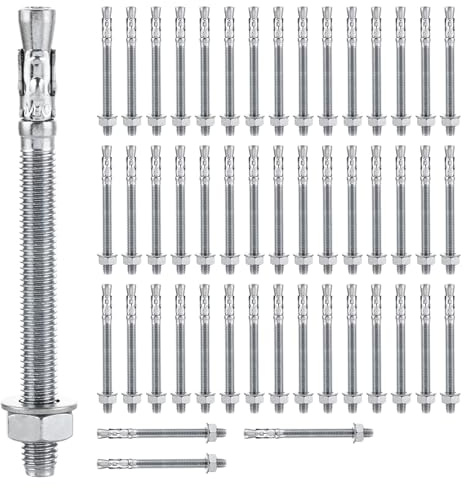 YAYODS Anclajes para cargas pesadas, M10 x 120 mm, 50 unidades