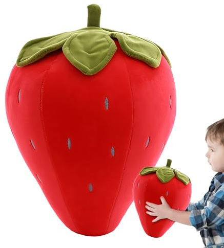in peluche alla fragola, morbido alla fragola, giocattolo per bambini, per ragazze, camera da, asilo, decorazione estetica, San, Pasqua, compleanno