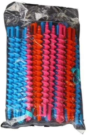 22PCS Spiral Hair Perm Rods, Multicolor Plastic 6 Inch Long Barber Curler Salon Styling Tools Rollers for Women, Hairdressing