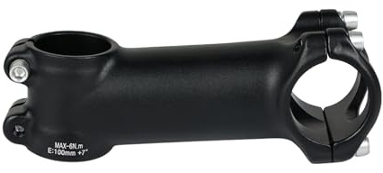 DREAMDASH Bike Stem Aluminum Alloy Stem Handlebar Riser for Road Bike, Mountain Bike, MTB, BMX, Cycling, Clamp Diameter: 31.8mm, Steerer Clamp: 28.6mm(1-1/8”), Length 100mm, Height 40mm, 7 degree