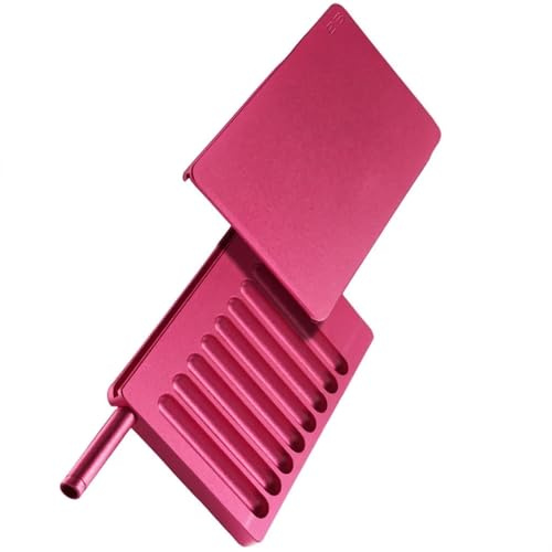 Baldursbreeze Premium Aluminium Sniffset mit Röhrchen (Pink) | Immer perfekt portionierter Sniff auf Festivals, Reisen & unterwegs - im Kreditkartenformat aus solidem Aluminium