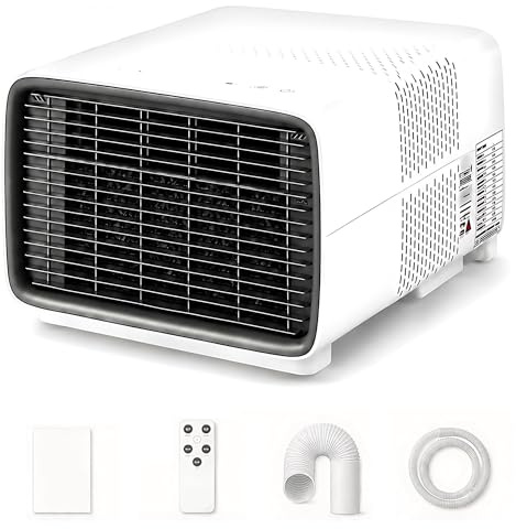 Aire Acondicionado Personal de 280W, Mini Unidad de Aire Acondicionado Portátil con Compresor para Mosquitera, Cubículo y Espacios Reducidos, Bajo Consumo y Deshumidificación Independiente