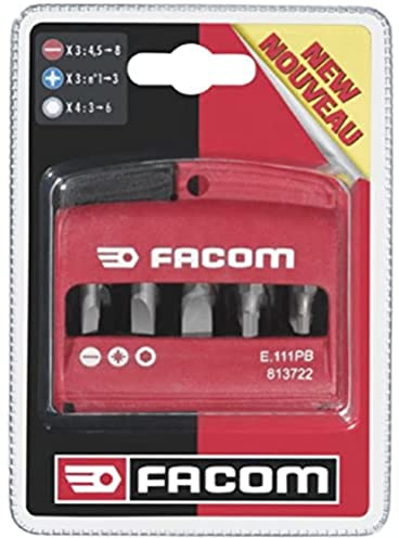 Facom E.110PG Screwdriver Bits Set of 10 with Bit Holder