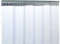 PVC Streifenvorhang Lamellen 2x200mm Höhe 2,00m x Breite 0,90m, fertig vormontiert, verzinkt, Stallvorhang, PVC Lamellenvorhang