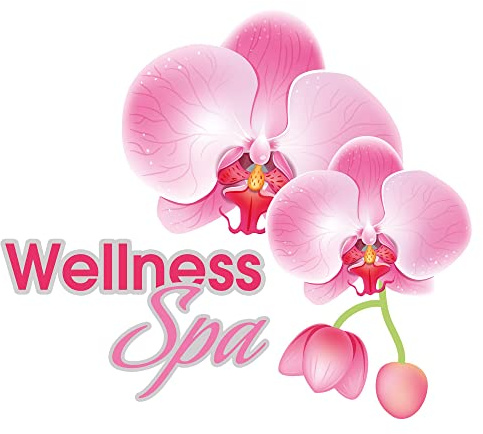 GRAZDesign Wandtattoo Badezimmer Orchidee Wellness Spa Feng Shui | Wandsticker Wandaufkleber Bad, Tür, Fliesenaufkleber Klebefolie Fliesen im Nassbereich, 46x40cm