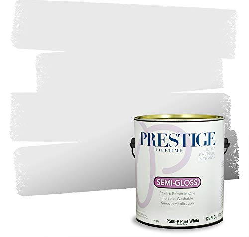 PRESTIGE Interior Paint and Primer in One, Moon Glow, Semi-Gloss, 1 Gallon