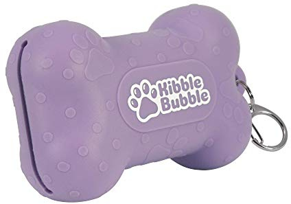 Kibble Bubble Pochette à friandises pour chien, petit sac de dressage en silicone, sac à goûter étanche pour animal domestique, os violet