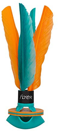 Waboba AZ-305-MGO Flyer Soft Rubber Shuttlecock, Mint Green/Orange