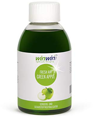winwinCLEAN® Raumluftdeo 'green APPLE' I Luftreinigungs-Konzentrat I Für Luftreiniger, AIR Purifier & Raumluftreiniger mit Wasserfilter I Entfernt Pollen, Staub, Tierhaare, Schimmel, etc. I 250ml