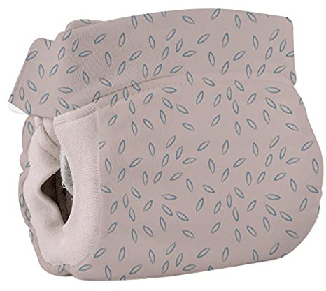 Popolini EasyFree All-in-3 Stoffwindel / Abhaltewindel für Windelfrei und Stoffwickler (Beige Leaves, S (2,5-6kg))
