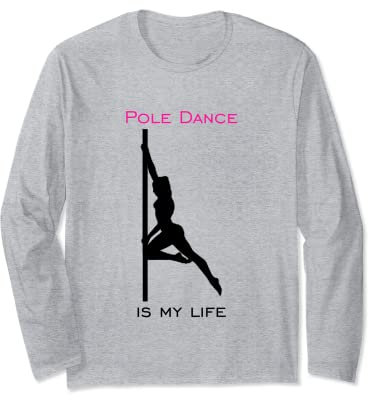 Poledance Silhouette Körper Stange Tanzen Sport Pole Dance Langarmshirt