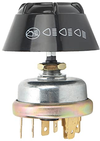 Akozon Traktor Lichtschalter, 1668816M1 Schalter für Traktor-Lichthupe, Schwarz, Mechanisch, Druckknopf, EIN-AUS, IP65, OEM für Massey Ferguson 231, 240, 261, 282