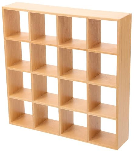 Toddmomy Puppenregal Wand Bücherregal Regal Haus Mini/Zubehör Puppen Waage Möbel Puppenhaus Zubehör Gitter Lagerung Dekoration Display Miniatur