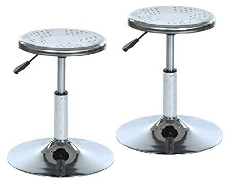 SIGOLY Hocker auf Rädern Edelstahlhocker, Arbeitsstuhl, Arbeitshocker, Hubdreh-Hohlstuhl Friseurlabor Fließband Werkstatt Kleiner Stuhl 40-50 cm (Color : True Colorx2) Marriage