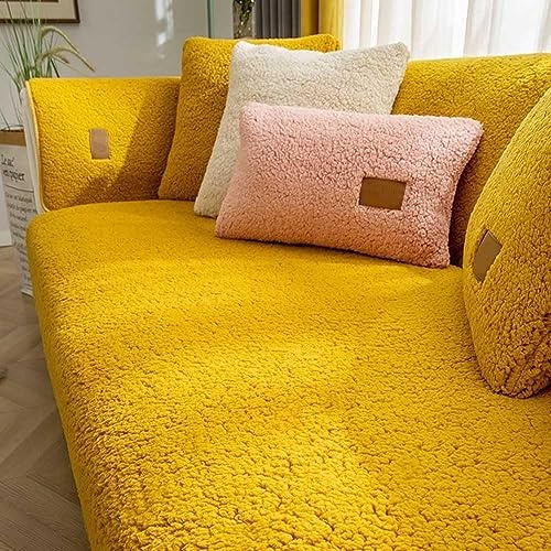 VEAI Samt Sofabezüge 1 2 3 4 Sitzer Sofabezug Couchbezug L Form Ecksofa Sofa/Couch überwurfdecke, Samt Couch Überwürfe Sofahusse Sofaüberwürfe rutschfest Sofa Abdeckung(#16,110x180cm)