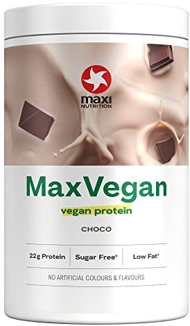 MaxiNutrition - MaxVegan Protein Powder, Chocolate - Plant Based Protein Food Supplement –, Low Fat, Sugar Free, Gluten & Soy-Free, Vegan - 23g Protein, Under 120 kcal per Serving, 420g Tub
